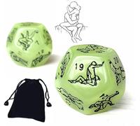 AJOHBM Dados Poliedricos - 2PCS, Equipados con Bolsa de Almacenamiento para Oscuros y Bolsillo - 5D15Y12ZX