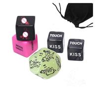 AJOHBM Dados poliédricos con Almacenamien de Bolsato, Ideales para Fiestas y romance-Y4D07W