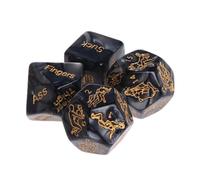 AJOHBM Juego de Dados para Matrimonios: Set de 4 Dados Negro, Un Juego Exclusivo para Mejorar Vuestra Relación en el Dormitorio 1104