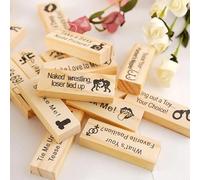AJOHBM Kit de Conexión para Pareja: 48 Fichas de Madera Apilables, Práctico y Portable 0528