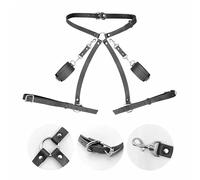 AJOHBM Liguero con Cinturón Mujer - Ajustable Punk Gótico, Accesorio de Ropa con Ligas (Negro) -0423ZS
