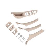 AJOHBM Panel De Reposabrazos Puertas Interiores Coche Para Serie 5 F10 F18, Manijas Interiores Puerta 51417225892 51427234428 51417225875 7 Unidades(Cream color)