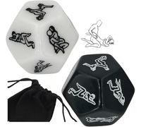 AJOHBM Set de Dados poliédricos con Parejas deFiestas Bolsato y Almacenamien-Y5D06W