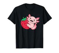 Ajolote Fresa Linda Kawaii Rosa Animal Fruta Camiseta