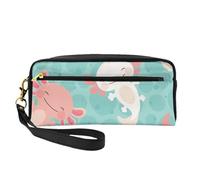 Ajolote Lindo bebé Kawaii, Bolsa de Maquillaje Bolsa de cosméticos Bolsa de Aseo de Viaje portátil Estuche de Cuero para Mujeres y niñas