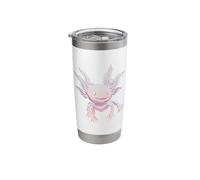 Ajolote realista Salamandra linda Amante del ajolote anfibio Vaso térmico de acero inoxidable de doble pared