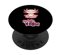 Ajolote Yoga Meditando Feliz - Diseño Kawaii Divertido Yogui PopSockets PopGrip Adhesivo