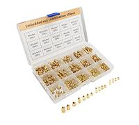 AJOYIB Latón Tuercas de Inserción Roscadas M2 M3 M4 M5 Tuerca Moleteada de rosca Hembra Tuerca de Inserción de Insertos para pieza de Impresión 3D