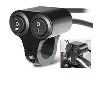 AJQBRMB Faro Delantero Faro LED De 12V Para Motocicleta Lámpara Auxiliar De Ojo Ángel Para Café Para Racer Foco Blanco Personalizado Para Bicicleta Con Interruptor Proyector Moto(Switch)
