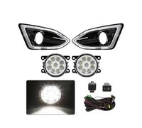 AJQBRMB Montaje Luces De Antiniebla Faros Antiniebla LED Para Ford Para Edge 2015 2016 2017 2018 Luces Diurnas DRL Faros Halógenos Tipo Angel Eyes Para Coche 12 V Accesorios Para Coche