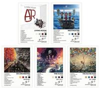 AJR - Póster firmado con portada de álbum, póster de música de rapero, lienzo, estético, juego de 5 para decoración de dormitorio de adolescentes y niñas, 8 x 10 pulgadas, sin marco