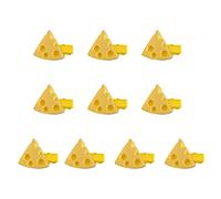 AJTUTUS 10 horquillas para el pelo para niñas, con diseño de queso amarillo, divertidos patrones de postre, accesorio para el cabello para mujer