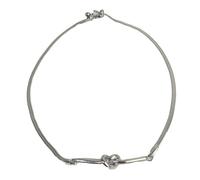 AJTUTUS Collar de cadena de hueso de serpiente con colgante de nudo para | Collar de acero inoxidable, colgante de nudo inoxidable, accesorios de joyería elegantes, parejas elegantes