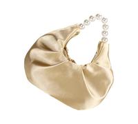 AJTUTUS Grand Sateen Fog Bolso moldeado con cinturón de cadena desmontable, excelente para incidentes formales, excursiones casuales, Gold