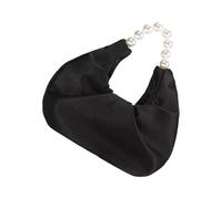AJTUTUS Grand Sateen Fog Bolso moldeado con cinturón de cadena desmontable, excelente para incidentes formales, excursiones casuales, Black