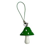 AJTUTUS Llavero de resina suave con diseño de hongo juguetón para mochilas, auriculares, elegante accesorio funcional para regalo, accesorio de mochila de hongo pequeño, verde, lanyard