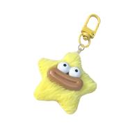 AJTUTUS Soporte de estrella de cinco puntos de felpa adorable de invierno para mujer, bolso suave, recuerdo de cumpleaños, amarillo, Talla única