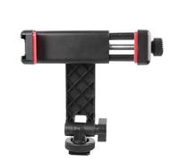 AJTUTUS Soporte general para smartphone para cámaras réflex digitales, diseño de abrazadera segura, giro de 360 grados, montaje de zapata fría