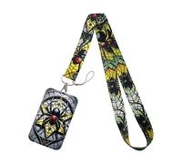 AJTUTUS Soporte para tarjetas de teléfono con diseño de calavera y cuervo con funda rígida para proteger a los estudiantes de autobús, accesorio de moda, diseño de calavera de cuervo, funda para