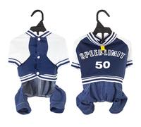 AJTUTUS Sudadera con capucha para mascotas en contraste, cobertura de cuatro patas, tela de poliéster, ropa para perros para primavera, otoño, razas pequeñas, uso al aire libre, suéter para mascotas