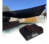 AJTXCSFOQL Negro Red de Sombreado de Protección Solar con Ojales, 80% Malla Sombreadora para Pergola Jardín Invernadero Plantas, 8m 6m 10m 12m 5m 4m Tela Sombras Toldos Exterior Terraza(4 x 12m)
