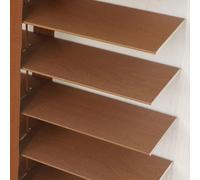 AJTXCSFOQL Persianas Venecianas Madera 40 180 45 175 50 210 55 230 60 225 65 70 75 80 85 90 95 100 110 120 130 140 150 160 cm Ancho Persiana Horizontales con Lamas 50mm Montaje Incluido(Walnut Brown)