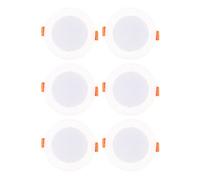 AJUNJIIL 6000K AC90-265V LED luz de techo downlight con sensor inteligente para corredor balcón escaleras (5W 6PCS)