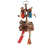 AJUNJIIL Bird Chewing Toys for Small Birds, Cockatiel Parrot Chew Toys, Bird Shredding Foraging Toys for Parakeet, Hanging Bite Toys for Medium Birds, Wood Bird Toys for PE