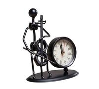 AJUNJIIL Creative Wrought Iron Alarm Clock Ornaments, Vintage Style Desk Table Clock, Home Office Decor, Unique Small Clock Ornaments In 3 Musical Styles(Cello Style)