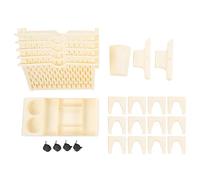 AJUNJIIL Estantería móvil de 6 Niveles Gran Capacidad Engrosado Engrosado Estante de Libros de Rodillos multifuncionales para Sala de Estar de Escritorio (Beige)