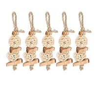 AJUNJIIL Juguete de Mascota, Cuerda de molienda de Loros, Bola de ratán de Manzana mordida, para Joyas