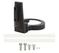 AJUNJIIL para bicicletas plegables, cesta delantera de aleación de aluminio, duradera, resistente, protección contra arañazos, mecanizado CNC, montaje estable para una conducción (Negra)