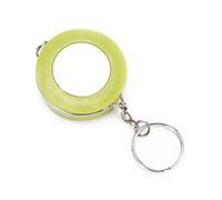 Ajunjiil para cinta métrica suave, para mini llavero, regla retráctil para costura de tela, tejido de tela a medida, diseño de forma de color, herramienta de medición compacta y (Verde)