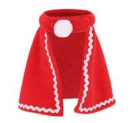 AJUNJIIL Pet, For Dog, For Cat, Red Mantle, Soft Costume, Christmas Clothes, For Rabbit, For Guinea Pig, Warm Fleece, Holiday Outfit, Adjustable Straps (Tipo 5 (8.3 x 8.3 x 3.5in))