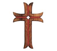 Ajuny Cruz De Madera De Para Pared Hecha A Mano Para Colgar 15x10 Pulgadas