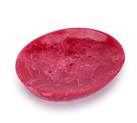 Ajuny Jabonera Autodrenante de Resina - Soporte Antideslizante para Baño, Ducha, Fregadero - Bandeja para Jabón y Esponja Fácil de Limpiar, Rosa