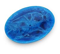 Ajuny Jabonera para Ducha jabonera de Resina con Drenaje Automático para Jabón en Barra Bandeja para Guardar Jabón en el Baño Fregadero de Cocina Fácil de Limpiar Azul