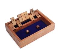Ajuny Juego de Dados de Madera Shut The Box para 1 o 2 Jugadores - Juego de Mesa de Madera para Niños y Adultos Clásico Divertido Familiar de Mesa para Viajes de 10 Pulgadas