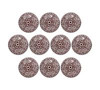Ajuny Perillas de Cerámica con Estampado Vintage para Puertas de Armarios Cajones y Muebles para Gabinetes de Cocina Cajones Tocador Baño Hogar y Oficina Juego de 10 color Blanco y Marrón