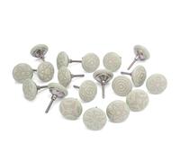 Ajuny Pomos de Cerámica Verde Claro Juego de 20 Tiradores Hechos a Mano para Cajones, Armarios, Muebles de Cocina y Baño, Cómoda, Aparador y Puertas, Estilo Vintage Decorativo