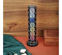 Ajuny Quemador De Torre Para Varillas De Incienso De Mármol Negro Árbol De La Vida 10,5Pulgadas Soporte De Esteatita Recogecenizas Para Velas De Té Velas Yoga Meditación Fragancia Decoración Del Hogar