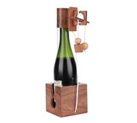 Ajuny Rompecabezas 3D de Madera para Botella, Juego de Ingenio Desafiante Tipo Castillo, Rompehielos para Fiestas, Regalo Original para Adultos, Decoración Rústica para Hogar