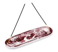 Ajuny Soporte para Varillas de Incienso, Quemador de Incienso de Resina con Recogedor de Cenizas Accesorio de Meditación para Yoga Hogar Oficina SPA Hotel Regalo Blanco y Rojo 10.5 Pulgadas