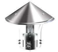 ajustable acero inoxidable sombrerete de chimenea,304 Acero lluvia resistente un la intemperie cubierta,universal Cono Superior techo tapa para Madera/Oil Estufa Ventilación(D29cm*50cm/11.42in*19.69