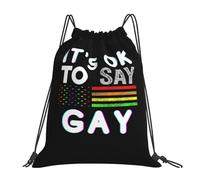 Ajustable Bolsa de Deporte Está Bien Decir Que Eres Gay Cómoda Bolsa de Almacenamiento 36x42cm para Compras,Gimnasio