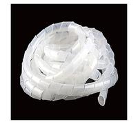 Ajustable Cubre Cables,Protector Cables 1 Limpiador Bobinado Alambre Blanco/Negro Espiral Envoltura Tubo PE 4MM-30MM Cable Ignífugo Manguera Protectora(White,25mm 2.2Meters)