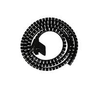Ajustable Cubre Cables,Protector Cables 5 Metros PE Tubo Espiral Ocultar Alambre Organizador De Flexible Tubería Bobinado Trenzado Cables Protector Cable Tubo DE Dia 15MM(Black)
