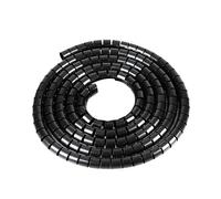 Ajustable Cubre Cables,Protector Cables Tubo de bobinado 1 Metro, 8/10/16/22/28/32mm, Tubo Envoltura en Espiral, Funda Protectora Cable Retardante Llama, Organizador línea(Black,10mm 1m)