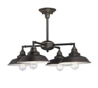 Ajustable en Altura Araña de Cristal Vintage Bronce Hierro Hill Retro Interior