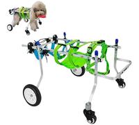 Ajustable en silla de perro de 4 ruedas para Hind Legs, Ligero Coracha de movilidad de mascotas de aluminio con soporte acolchado, plegable y lavable para perros y gatos lesionados o armríticos